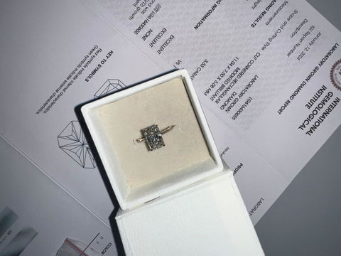7.0ct Radiant Cut Hiden Halo Pave Moissanite Diamond Engagement Ring