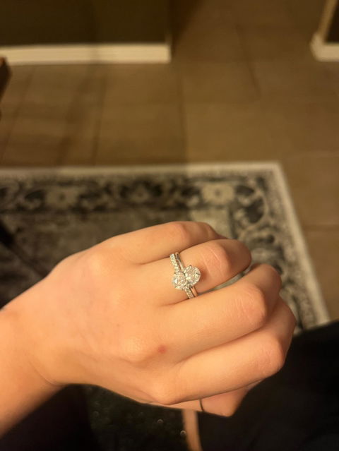 3.0CT Oval Cut Solitaire Lab Grown Diamond Engagement Ring Nature Inspired Engagement Rings
