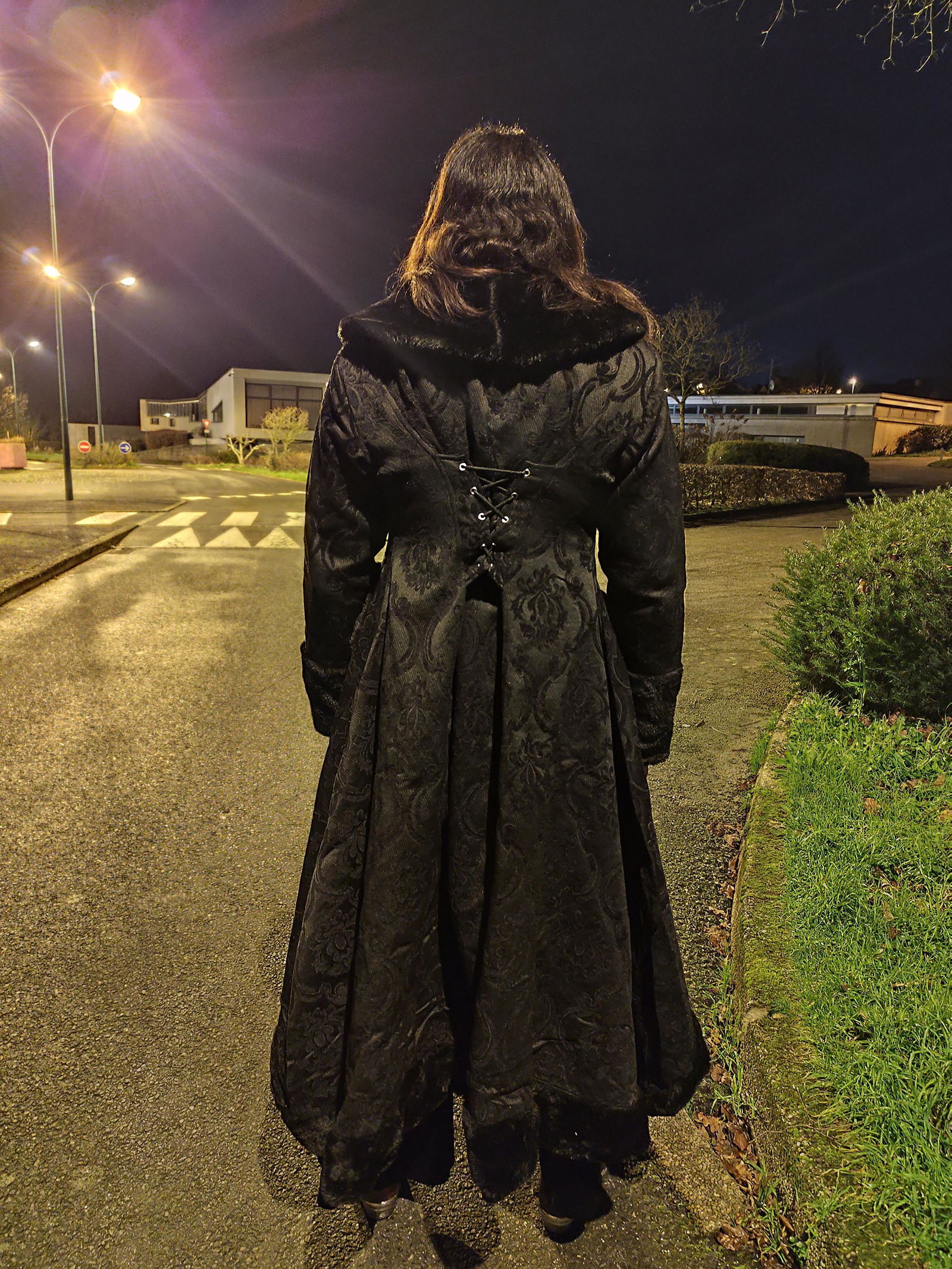 Black Pocket Winter Coat – DraculaClothing