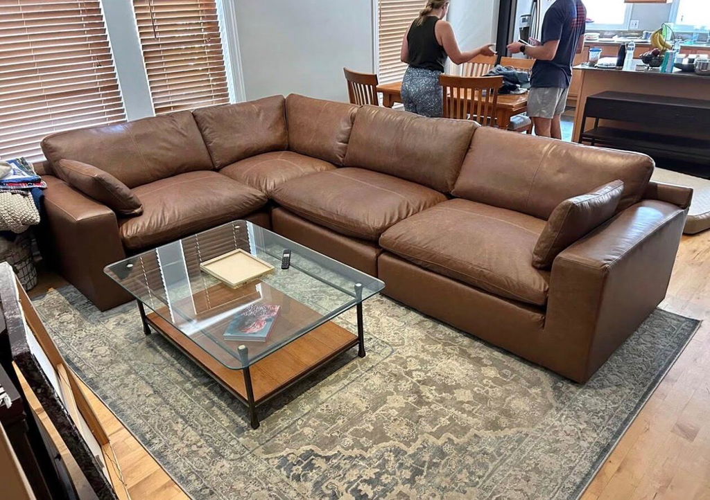 Emilia Leather Cloud Sectional