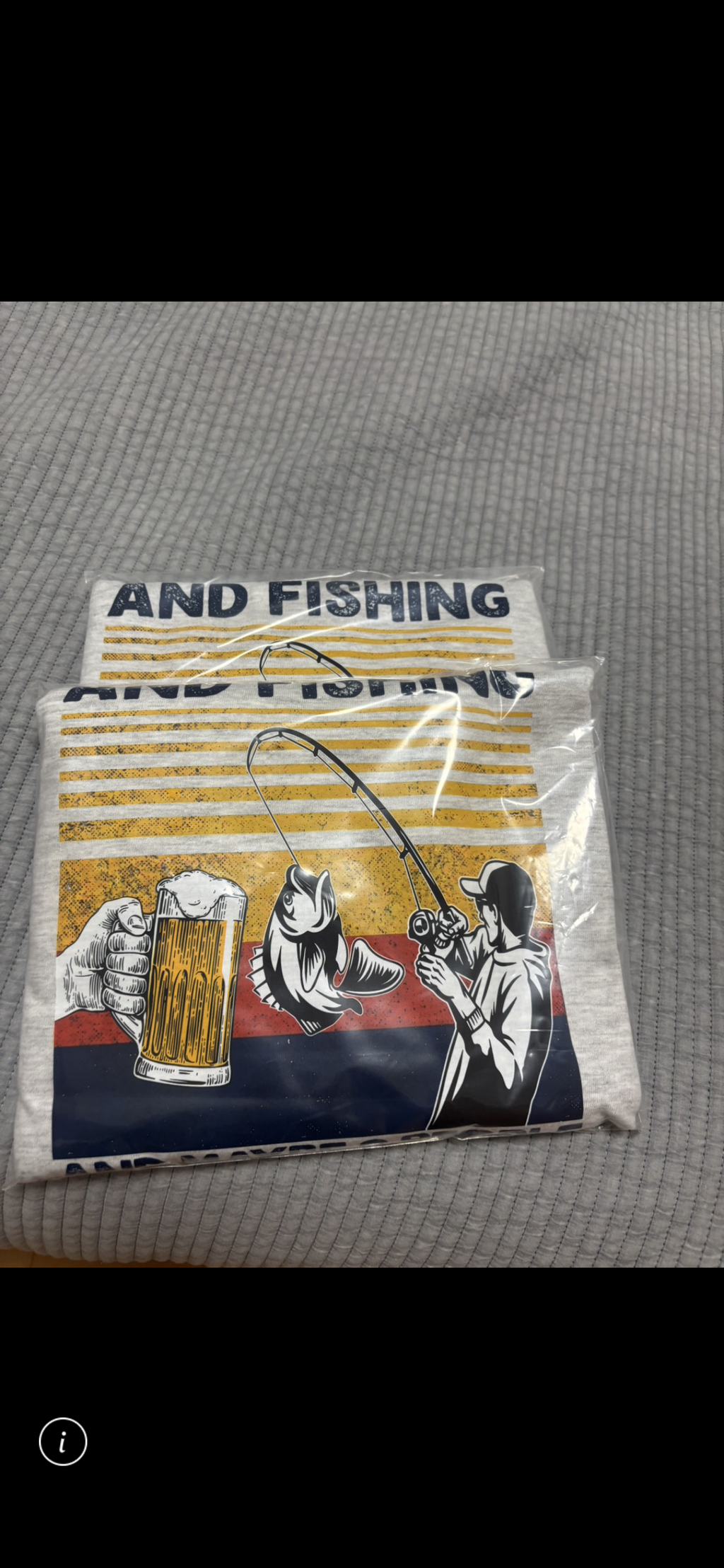 「I LIKE BEER AND FISHING」ビール＆釣り好き Tシャツ