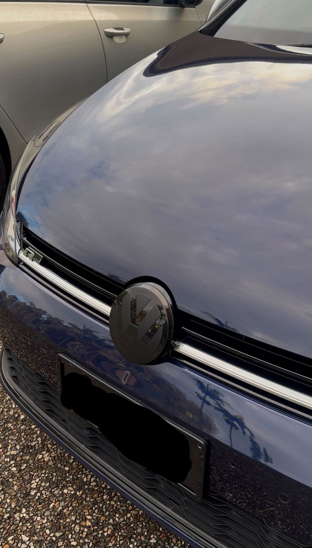 Black VW Emblem Cover Front/Rear for Golf MK7.5