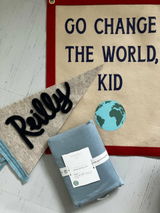 Go Change the world, Kid | Felt Pennant Flag Banner | Vintage Banner | Wall Decor | Wall Hanging