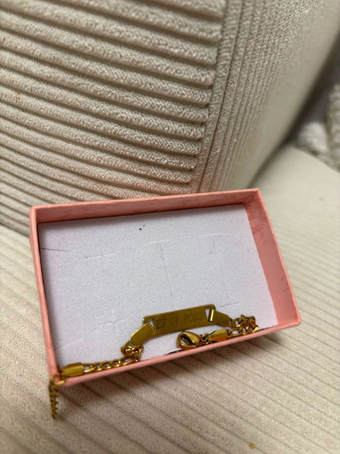Baby/Kind Armband mit Herzausschnitt|Edelstahl|Gravur
