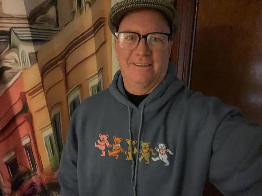 Grateful Dead Row of Bears Hoodie on Indigo Blue | Sizes S-3X