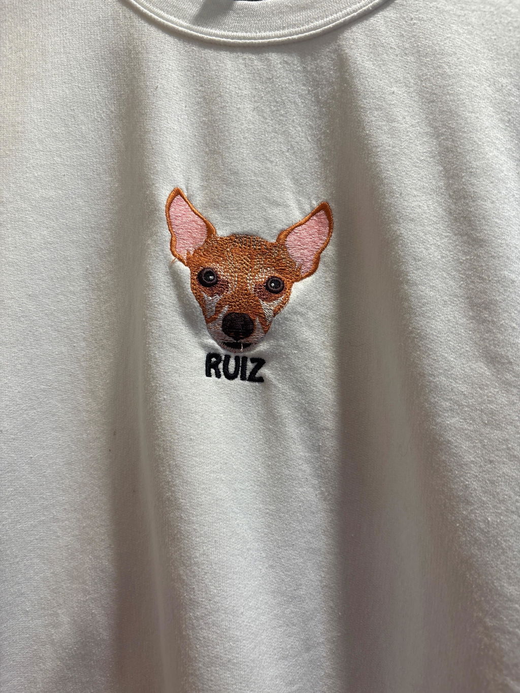 Custom Embroidered Pet Sweatshirt, Hoodie with Photo Portrait - Personalized Pet Gifts