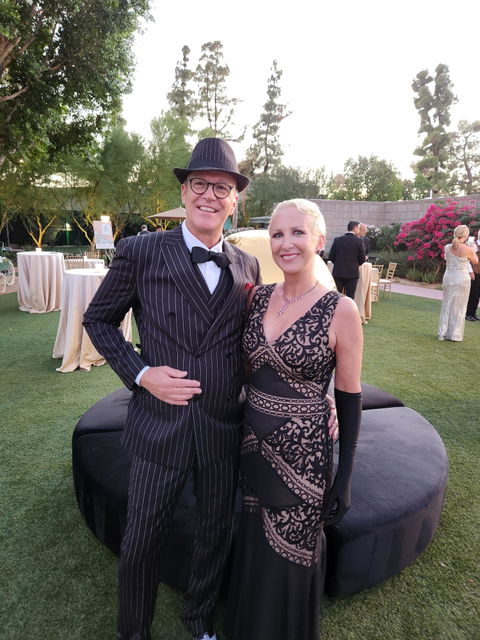 Apollo King "1920's Double Breasted Gangster Pinstripe Suit for Men - Black"