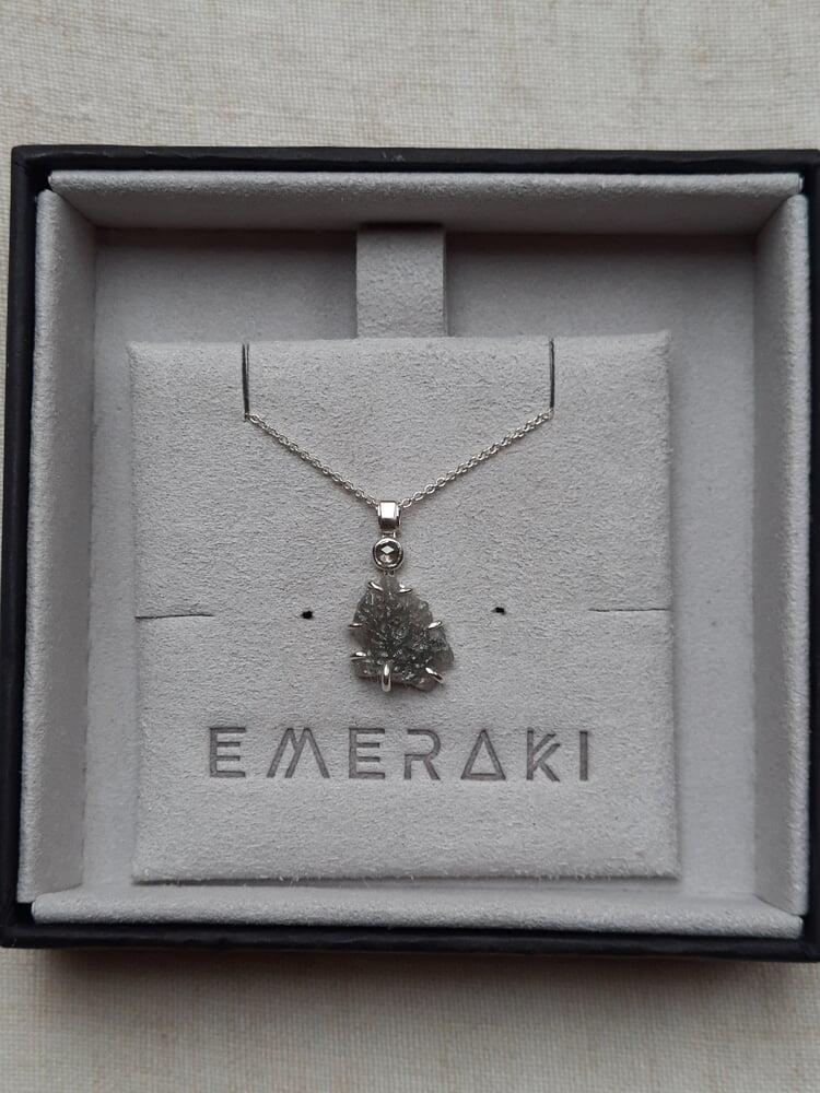 Raw Grey Diamond Necklace