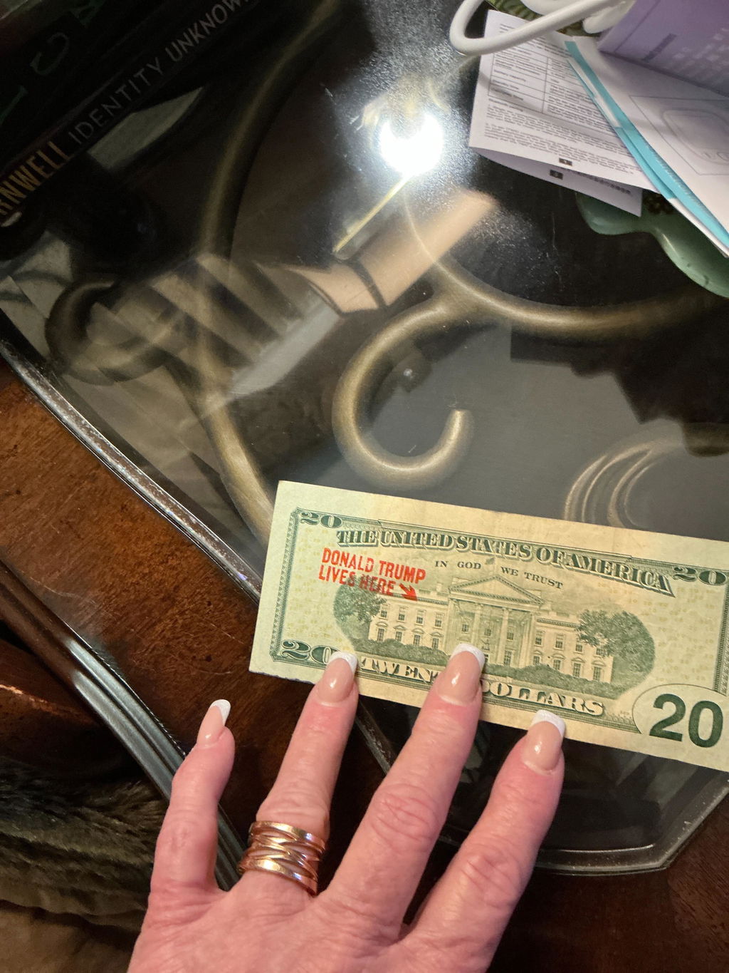 "Donald Trump Lives Here" Currency Stamp