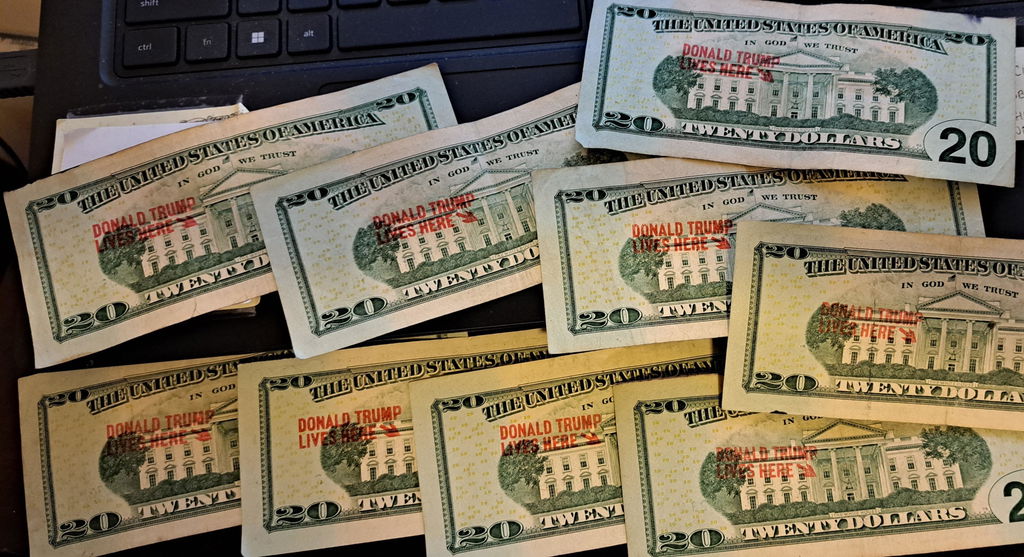 "Donald Trump Lives Here" Currency Stamp
