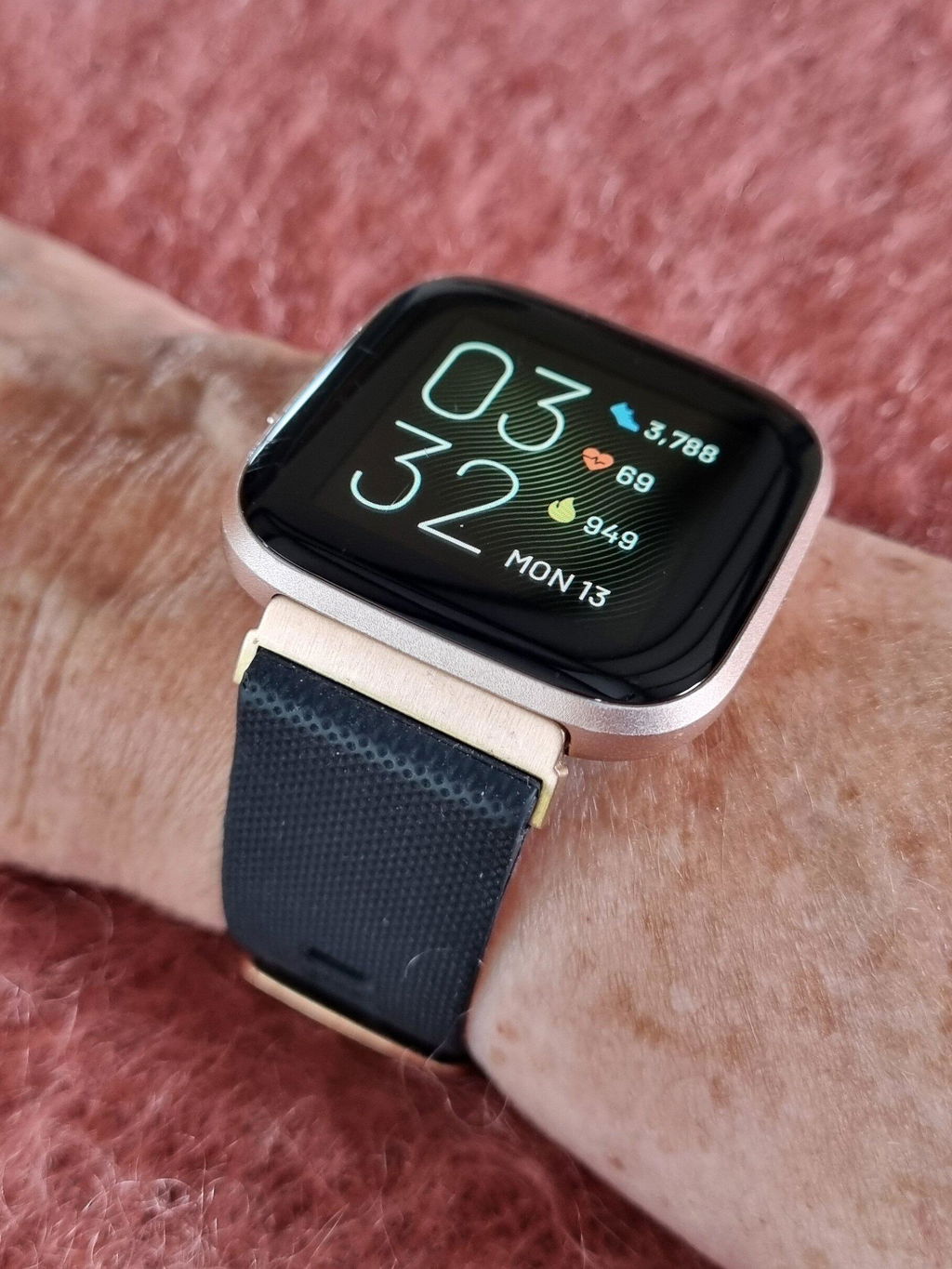 Fitbit Versa Silicone Watch Straps with Rose Gold Buckles