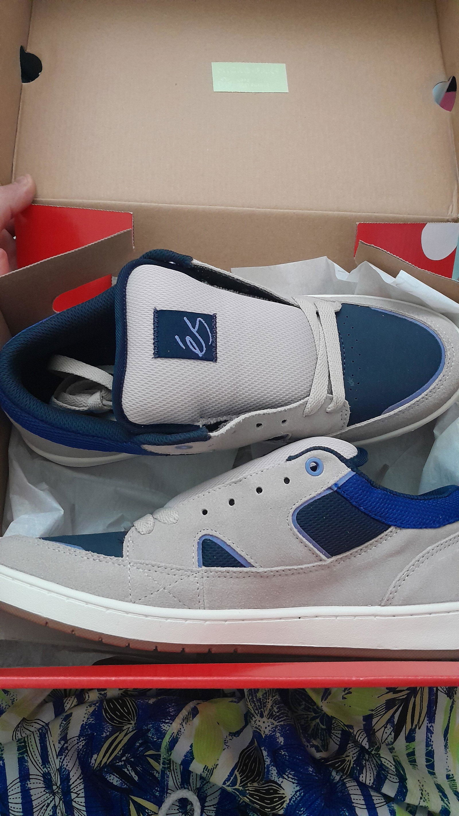 Sophisto navy/grey/orange - skate shoes | éS Skateboarding