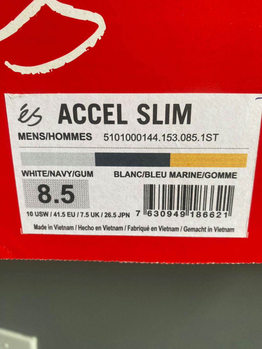 Accel Slim black/silver - skate shoes | éS Skateboarding