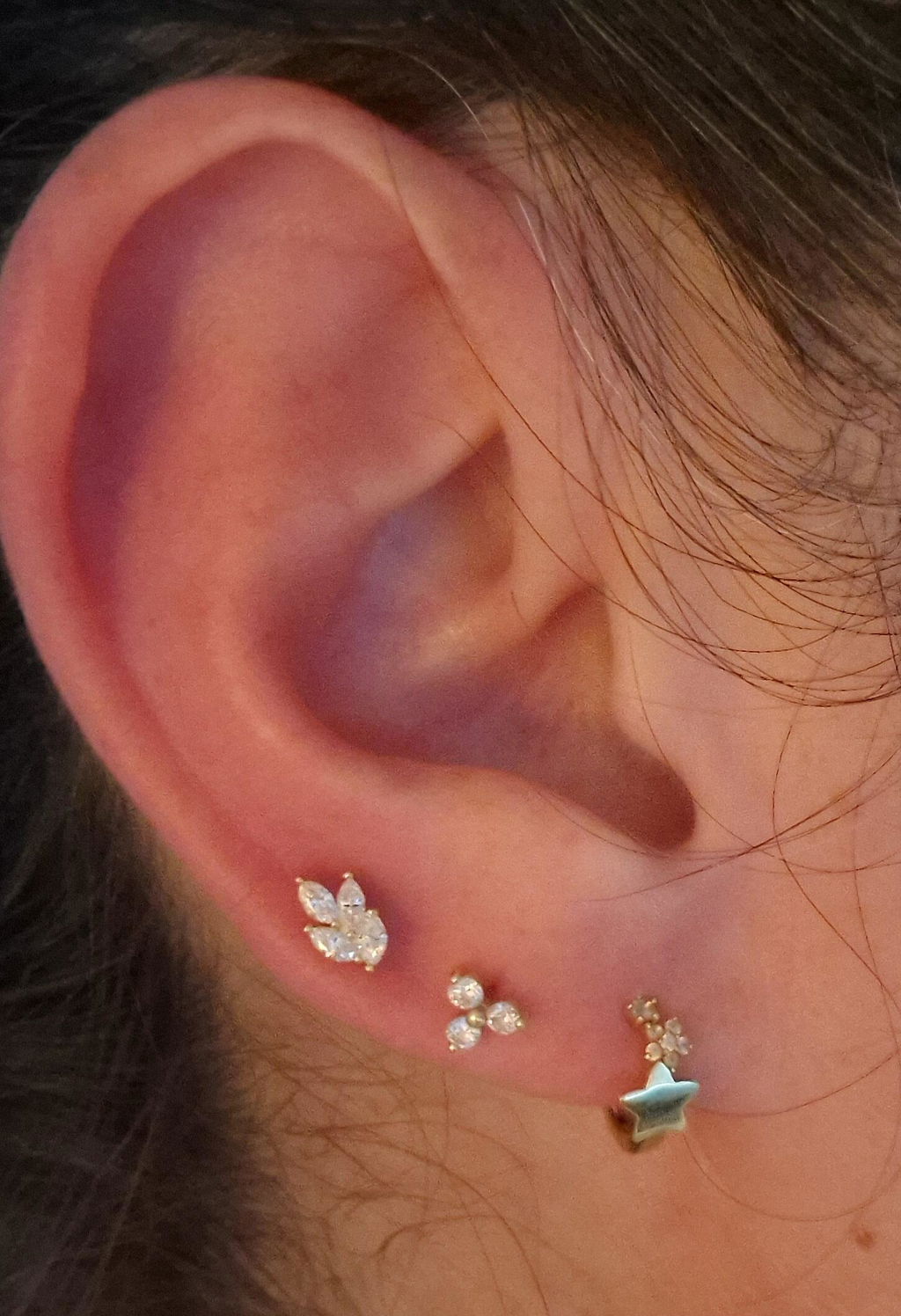 Marquise Leaf Flat-Back Stud