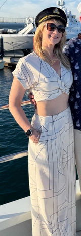 Grid Pattern Wide Leg Pants