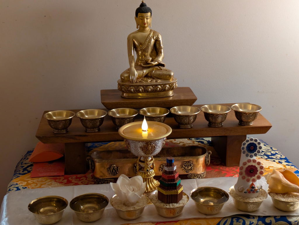 Handcrafted Copper Brass Offering Bowl Tibetan Buddhist Altar Cup for Rituals Meditation Incense Offerings