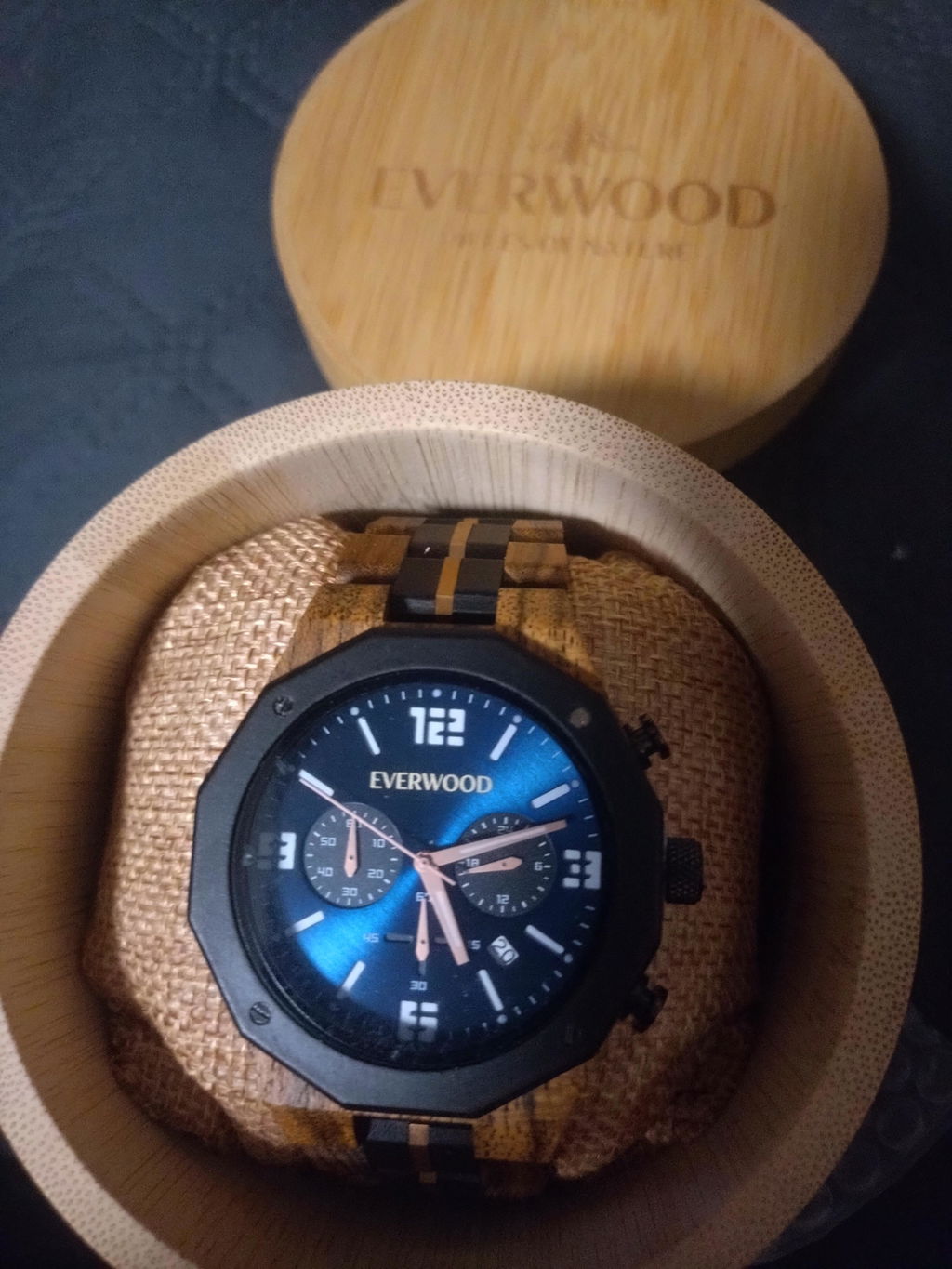 EverWood™ - Blue Whisky Chrono 45mm