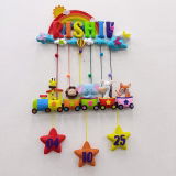 Rainbow Animal Train | Personalised Felt Kids Hanging