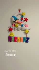 Airplane Jute Hanging | Personalised Felt Kids Hanging