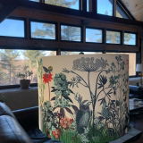 Wildflower Bloom, Lamp shade, Drum, Pendant Lighting