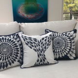 Little Fishes, Nautilus Shell, Coastal Cushion / Throw Pillow