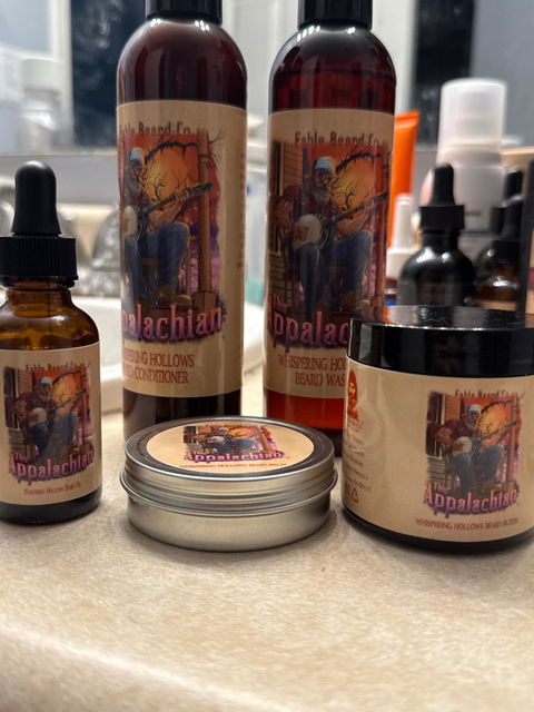 The Appalachian - Beard Balm - Homestead Honey Cream, Black Mountain Coffee, Rustic Maple Leaf