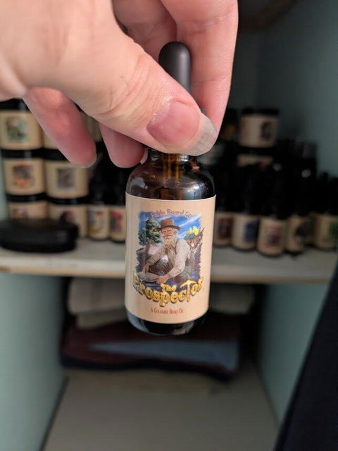 The Prospector - Beard Oil - Glacier Creek Water, Sugar Pine Timber, Frontier Turned Soil