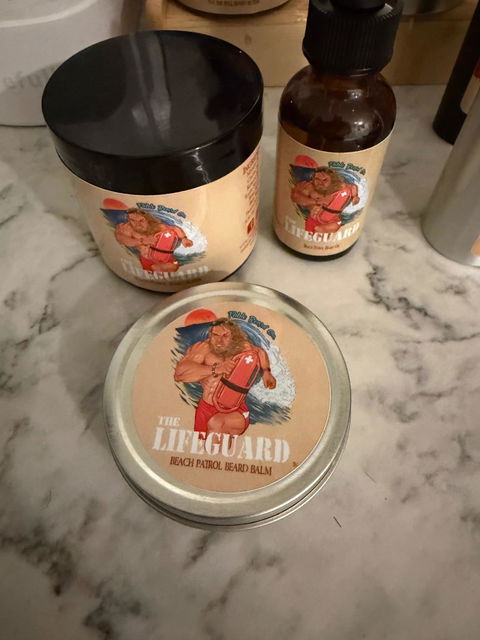 The Lifeguard - Beard Balm - Pineapple Margarita, Creamy Vanilla & Golden Amber