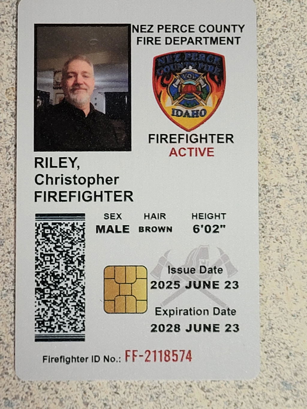 Personalized Firefighter ID Card Custom Gift For Firefighters K1702