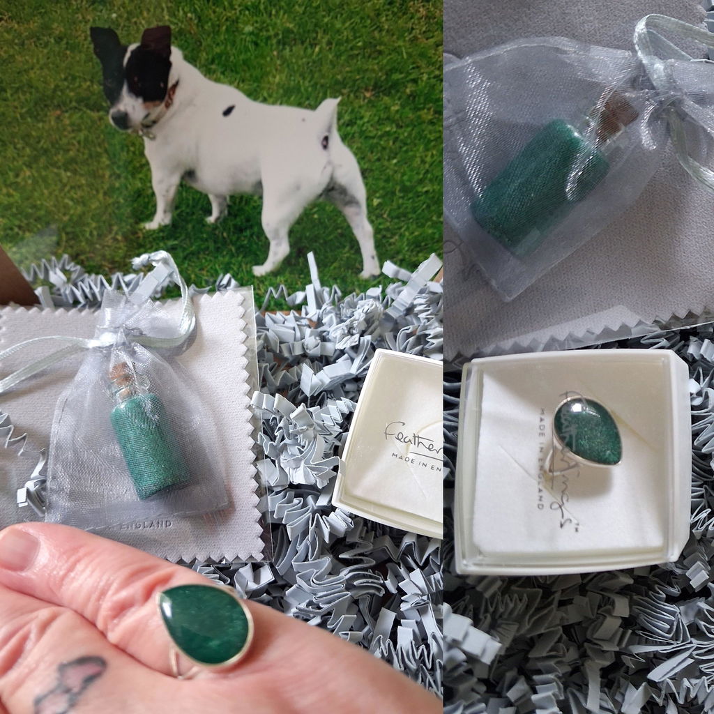Tear Drop Ashes Ring