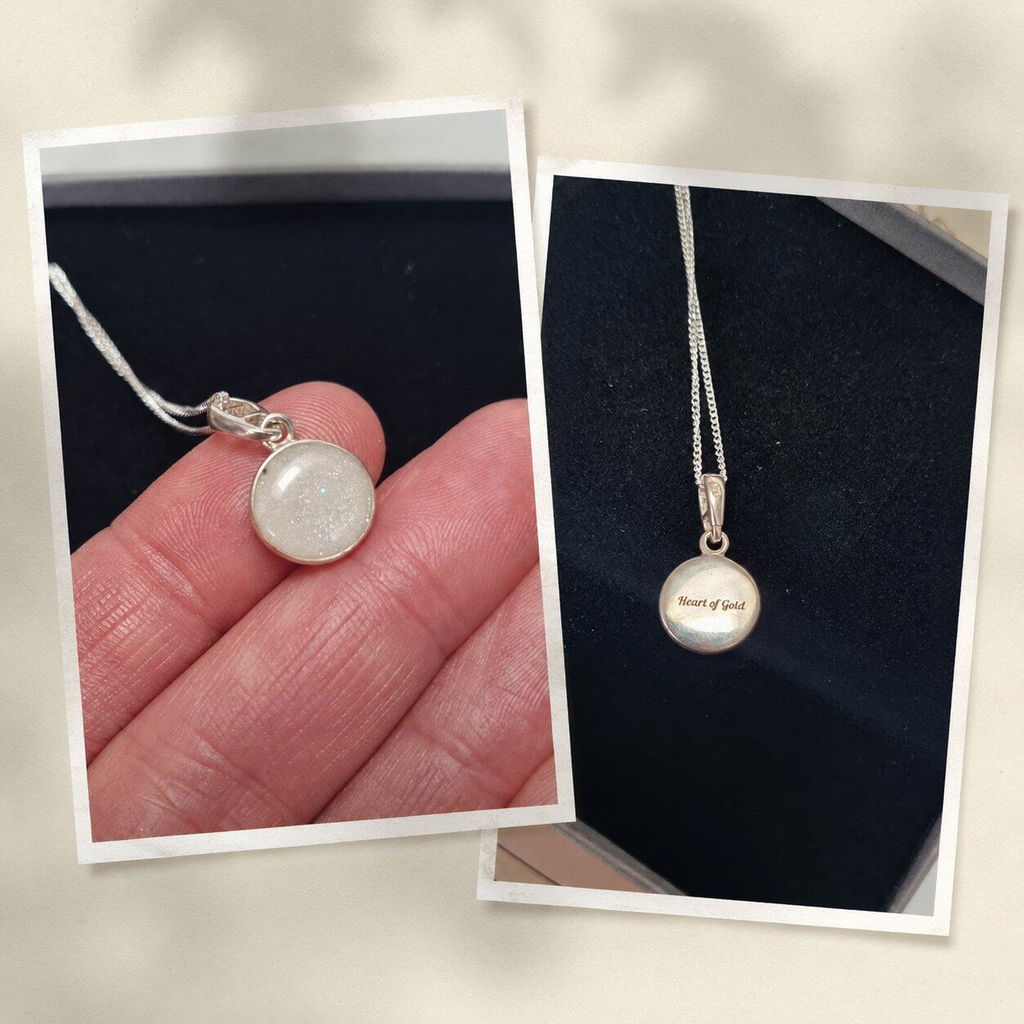 Round Ashes Cremation Necklace