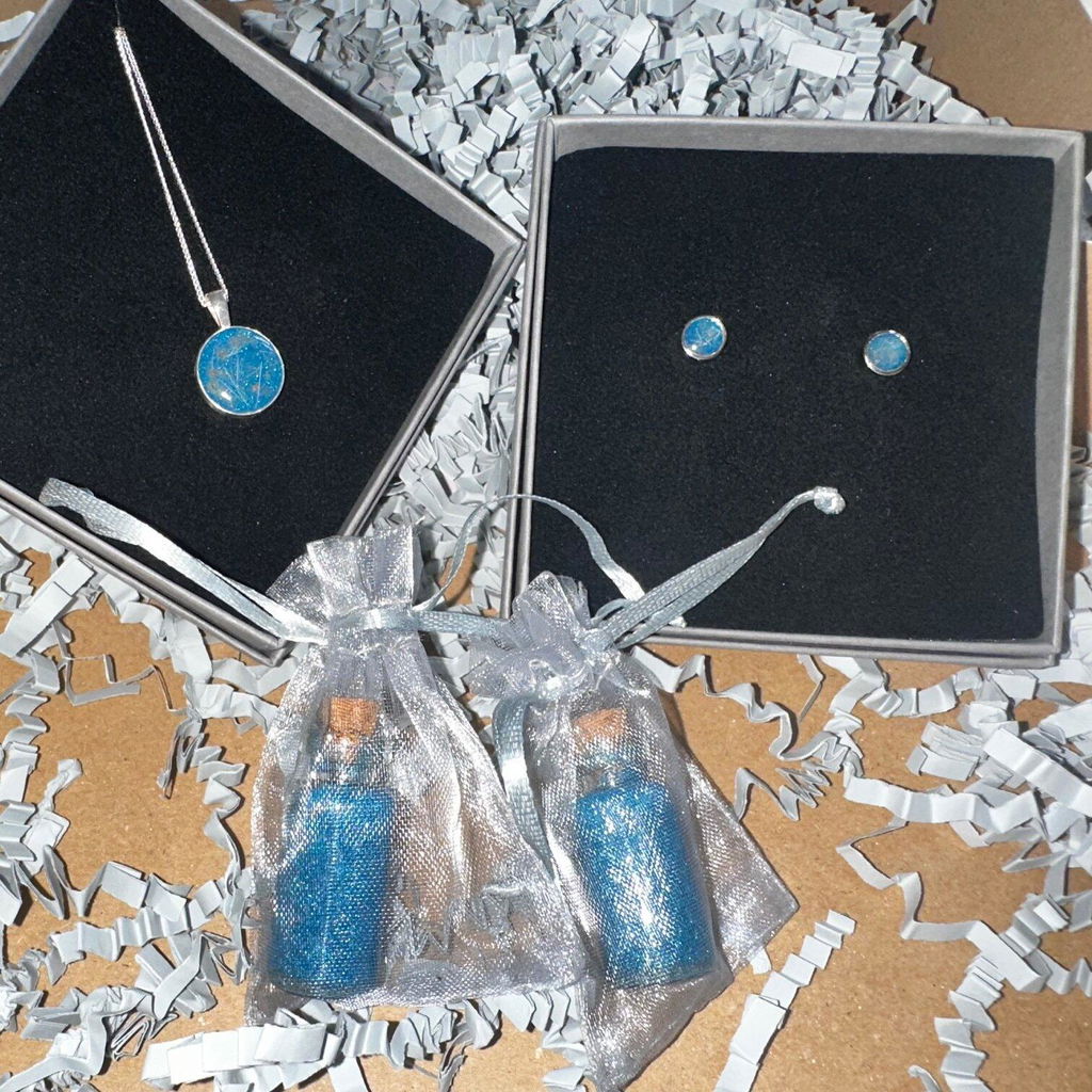 Round Stud Ashes Earrings