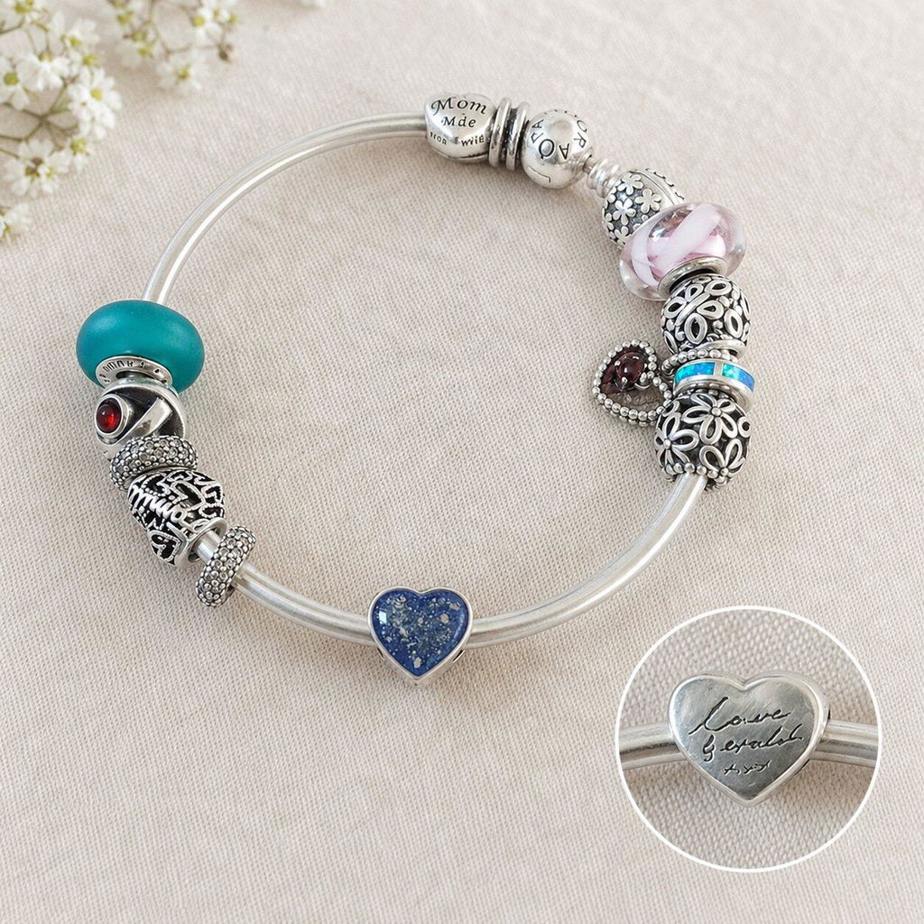 Handwriting Ashes Heart Charm