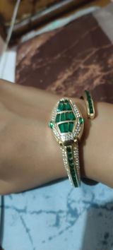 Emerald Snake Bracelet Watch