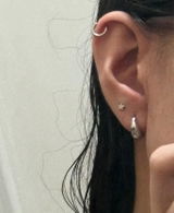 Andy (Silver) Round Waterdrop Design Hoops