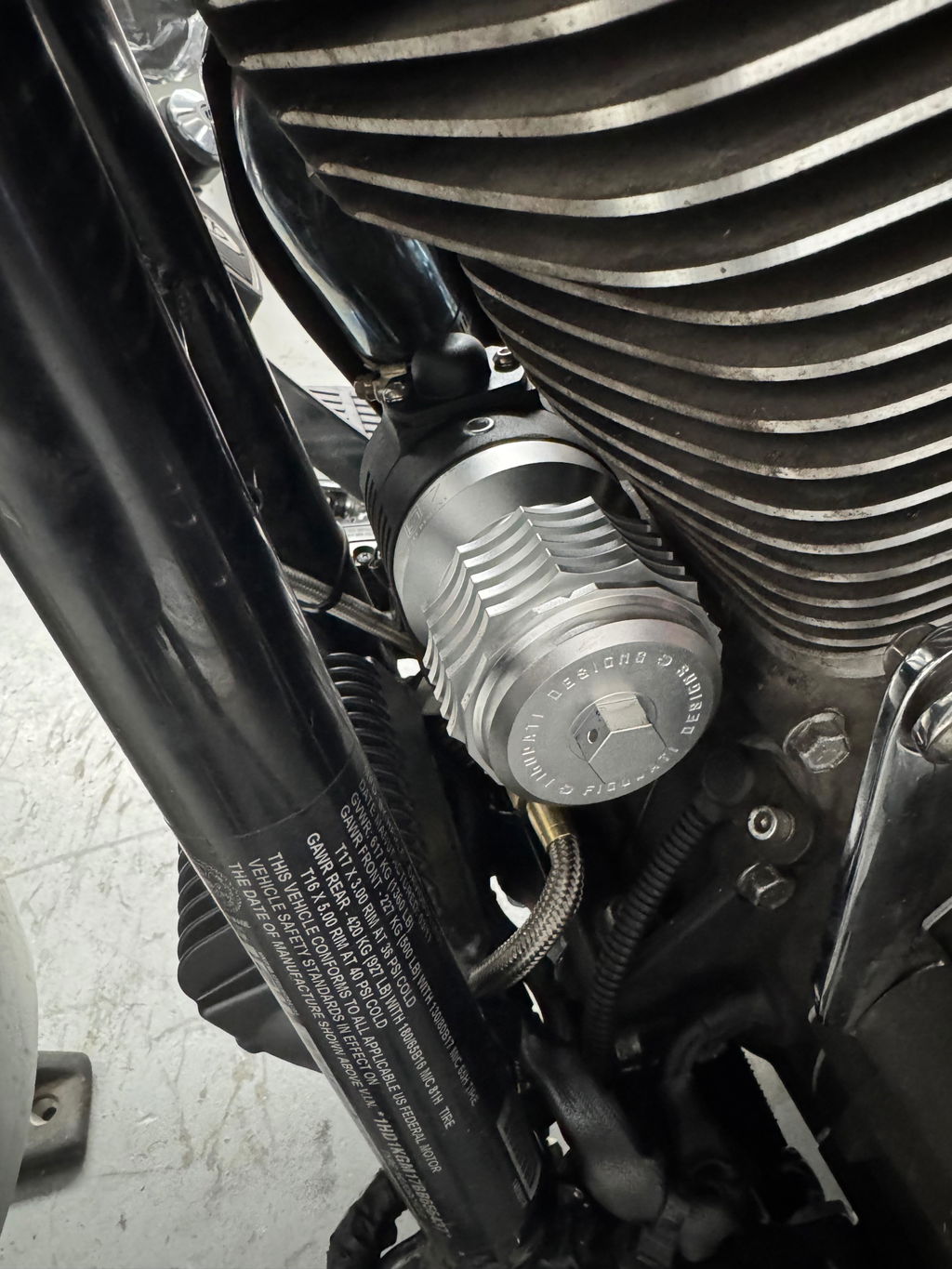 Magnetic Transmission Dipstick for Harley-Davidson All Models - Curved Black