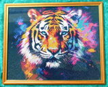 Broderie Diamant - Tigre Coloré Abstrait