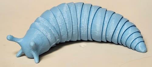 Articulated slug print in EconoFil Baby Blue PETG