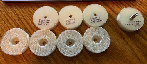 Flexible printed feet for hydrophone moorings printed in Cheetah Water Clear TPU