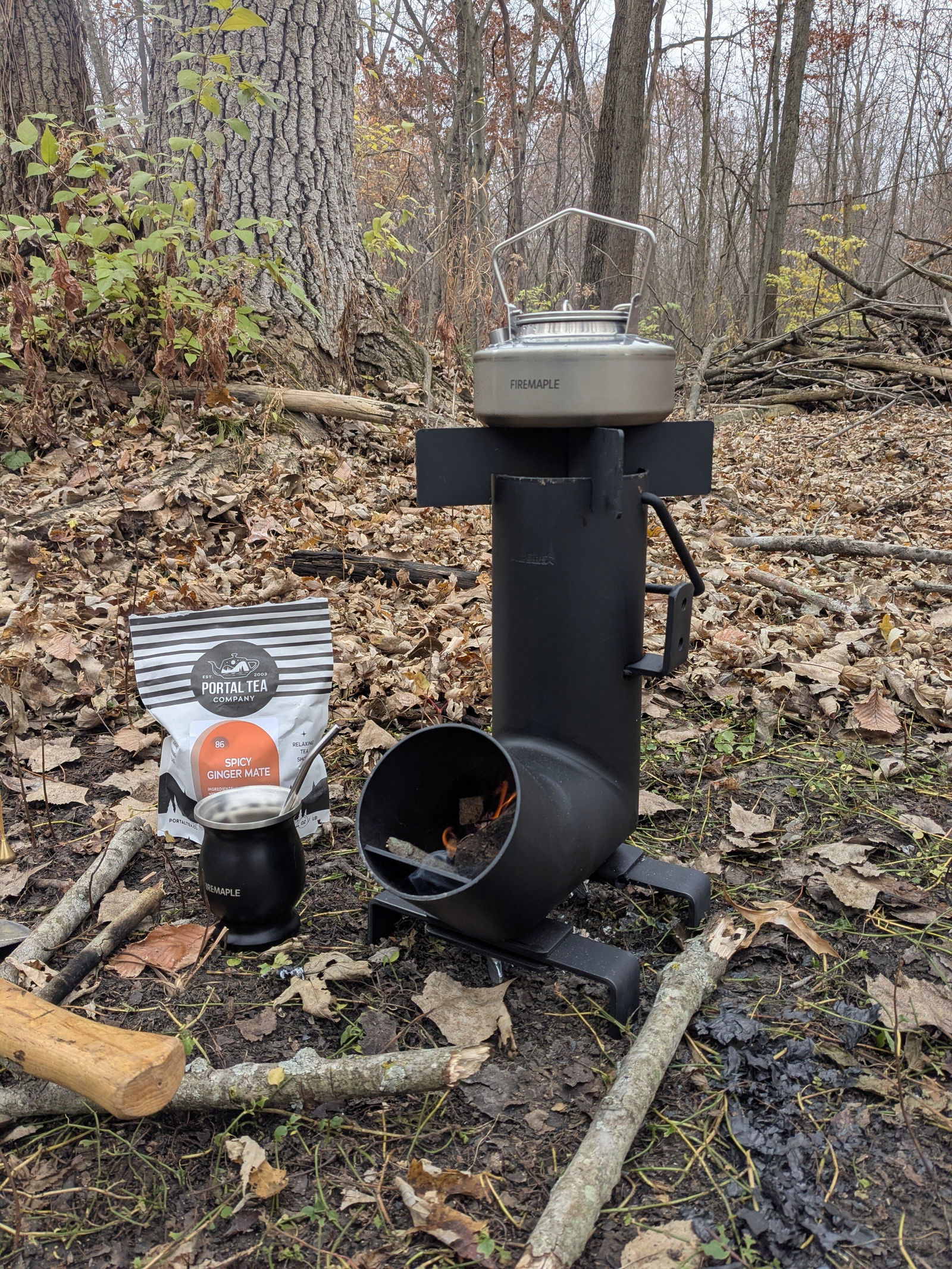 Orca 200ml Yerba Mate Cup Set | Fire Maple