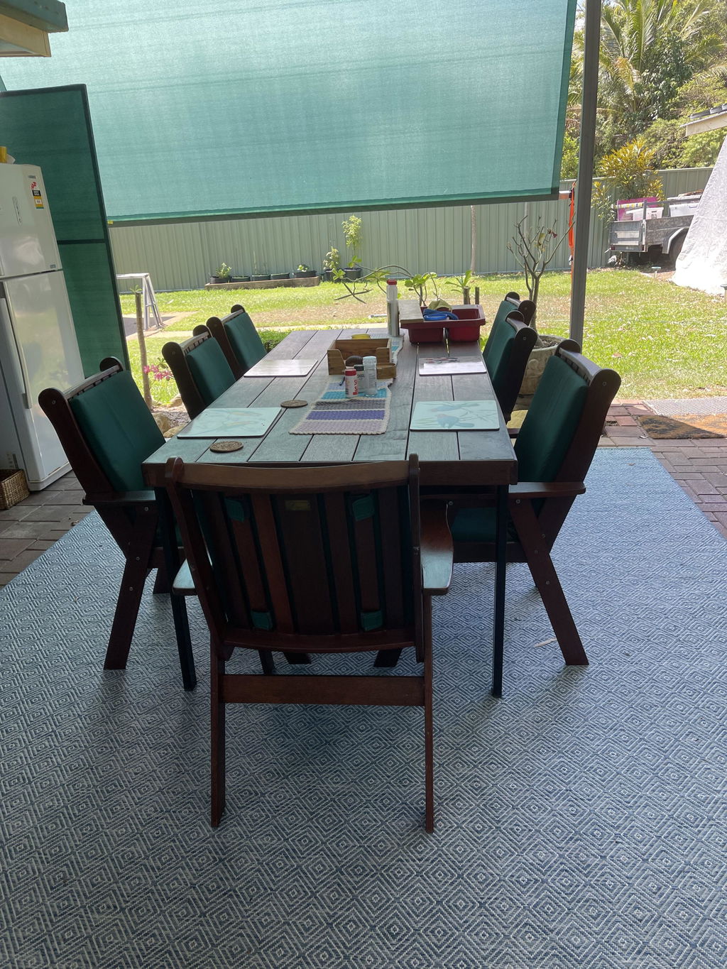 Courtyard Blue Indoor Outdoor Rug