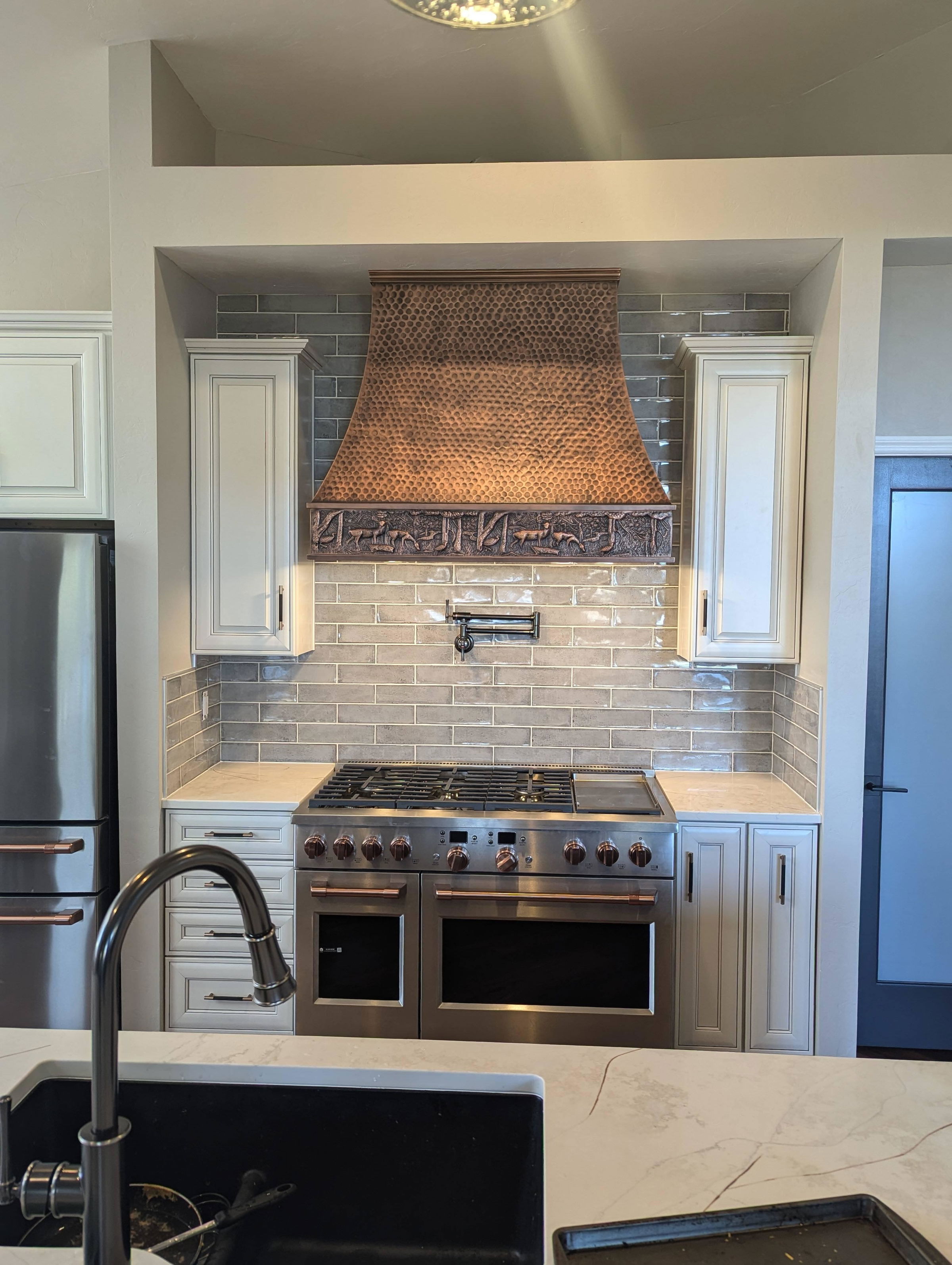 Fobest Antique Copper Range Hood with Deer Apron Design FCP-186