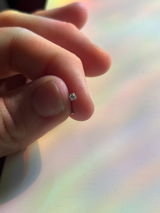 2mm Ideal Diamond Prong Nose Ring Stud