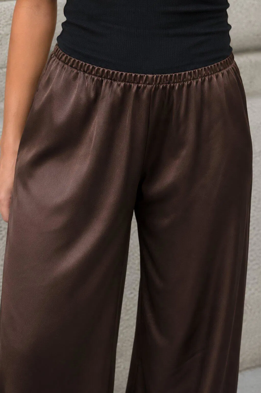 Premium Satin Brown Balloon Pant