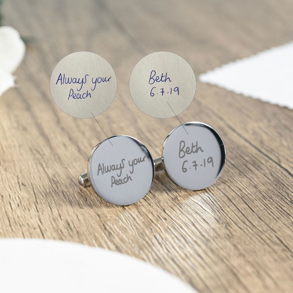 Personalised Engraved Custom Handwriting Cufflinks
