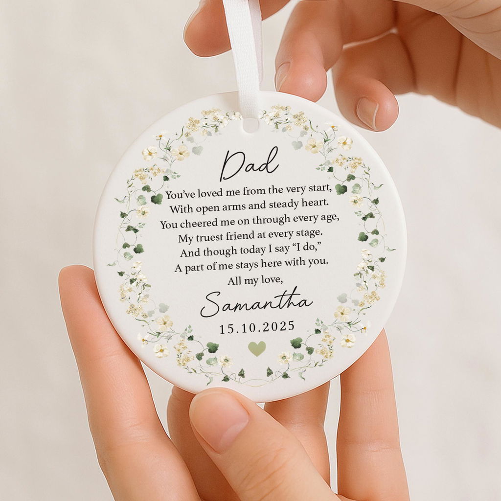 Personalised Father of the Bride Thank You Wedding Day Keepsake Ceramic Gift