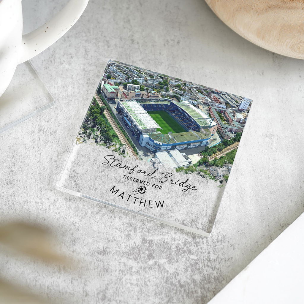 Personalised Cheslea Football Stamford Bride Stadium Coaster