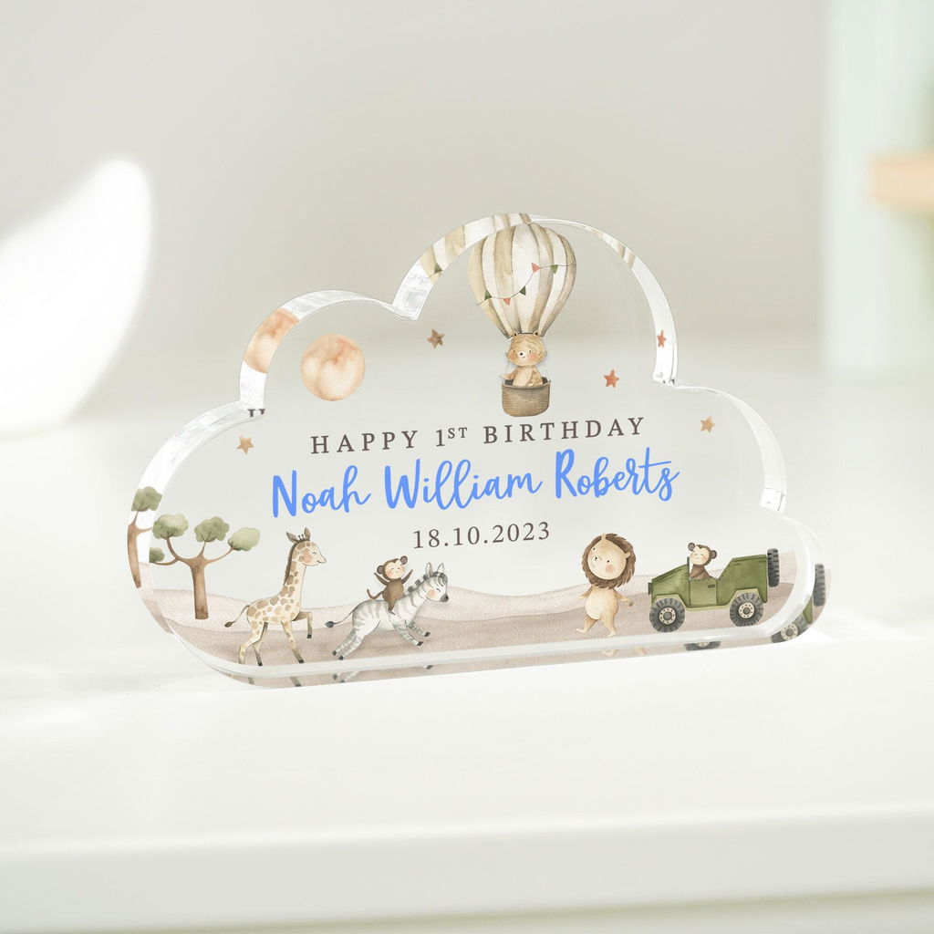 Personalised 1st Birthday Gift Cloud Plaque Gift