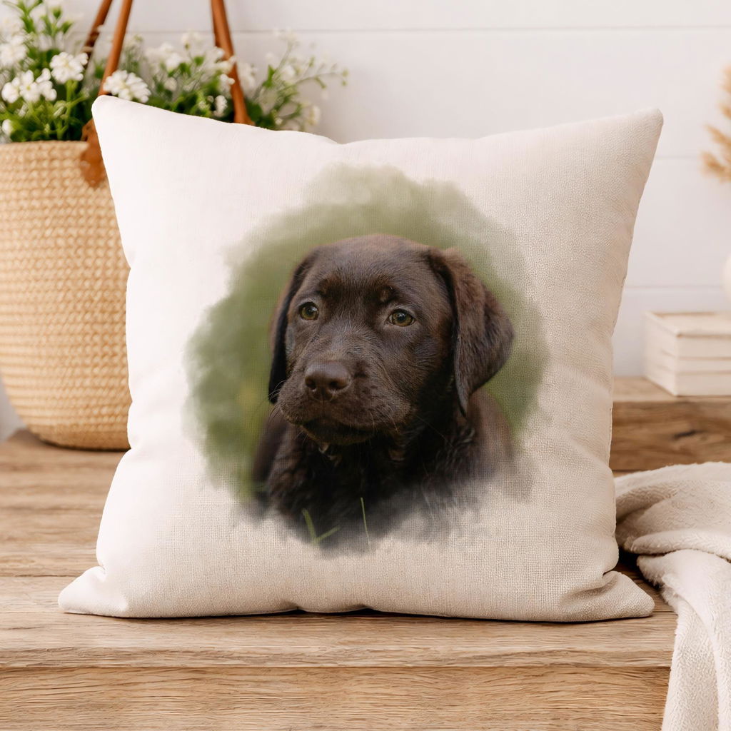 Personalised Linen Picture Photo Cushion