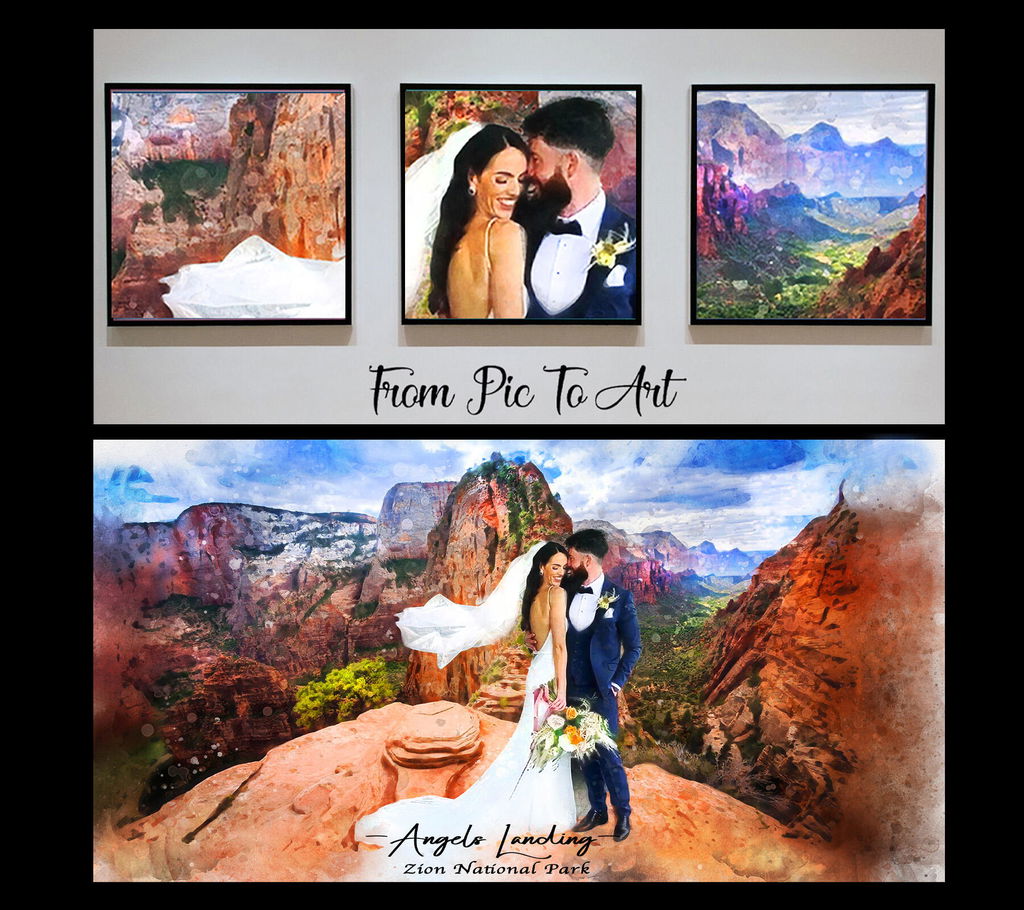 Three Generation Painting |  Family Portrait From Multiple Photos | Merge Different Photos | Add Person or Pet to Photo